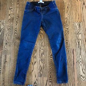 Side panel denim jegging